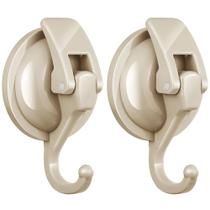 Ganchos para ventosas SOCONT Heavy Duty Oyster White, pacote com 2 Ganchos para ventosas SOCONT Heavy Duty Oyster White, pacote com 2