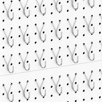Ganchos Pegboard HUHOLE J-Hook 2,54 cm prateados, pacote com 40
