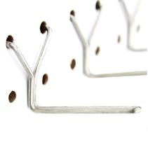 Ganchos Pegboard Right Arrange em aço inoxidável, pacote com 50