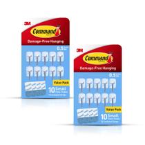 Ganchos Pequenos Transparentes de Arame com Trava Command, 20 Unidades, 0,5 lb