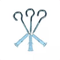 Ganchos Pitão Aço Inox P/ Construção Obras Bucha 8mm 100Un