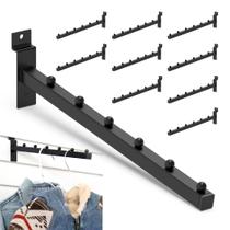 Ganchos Slatwall BFPeaky - 30cm (10 Peças) - Pretos - 20kg de Carga