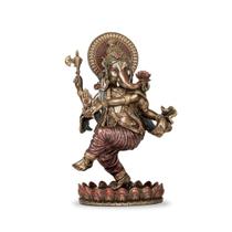 Ganesha Dançando Deusa Da Sabedoria Fortuna Resina 21cm