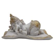 Ganesha Deitado no Tapete - Branco - Divine Moda Indiana