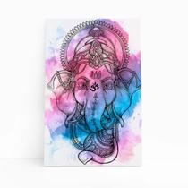 Ganesha Deus Hindu Aquarela Colorido Quadro Canvas 60x40cm Ganesha Deus Hindu Aquarela Colorido Quadro Canvas 60x40cm