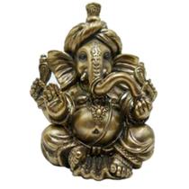 Ganesha Hindu Deus Sorte Prosperidade Sabedoria Resina Estat - Bronze Ganesha Hindu Deus Sorte Prosperidade Sabedoria Resina Estat - Bronze