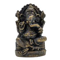 Ganesha no Trono 8cm - Cinza - Divine Moda Indiana