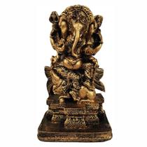 Ganesha Pé Dourado 15 Cm Prosperidade Estatua Hindu Dourado - Shop Everest