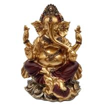 Ganesha - Roupa Bronze c/ Pele Dourada