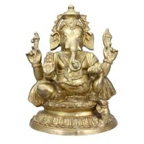 Ganesha sentado bronze 60cm - Loja da Índia