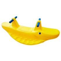 Gangorra Infantil Jacaré para 2 Crianças Brinquedo Educativo para Creches e Playgrounds