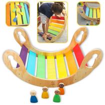 Gangorra Infantil Pikler De Madeira Colorida Montessori Arco - Criando