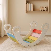 Gangorra Pikler Brinquedo Infantil Colorido MDF Multifunções