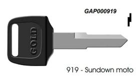(GAP000919) Chave Sundown Moto Reposição Unidade para Chaveiro