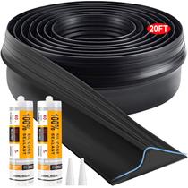 Garage Door Threshold Seal Strip Jin & Bao, kit de 20 pés, preto