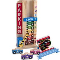 Garagem de estacionamento Toy Melissa & Doug Wooden Stack & Count +3 anos