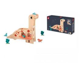 Garagem Dino com Carrinhos em Madeira Infantil