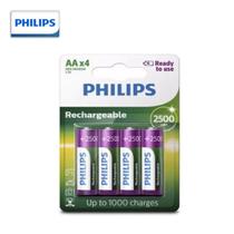 Garanta Já: Pilhas AA Recarregáveis Philips 2500mah (4 un)