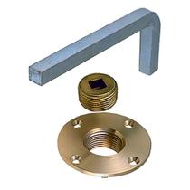 Garboard Drain Perko Plus com chave de aço
