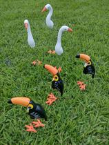 Garças e Tucanos 6 Peças Enfeites e Decorações para Jardim