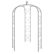 Garden Arch Pergola-Trellis VidaXL Black Steel 70,9x100,4cm