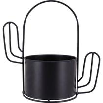 Garden Cachepô 23X24X13Cm Metal Preto Cacto Garden Cachepô 23X24X13Cm Metal Preto Cacto