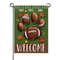 Garden Flag Artofy 30x46 cm de futebol de outono de dupla face Garden Flag Artofy 30x46 cm de futebol de outono de dupla face