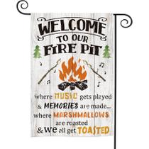 Garden Flag Glawry Camping Camper Camping Camping Camping Fogueira 30x45cm