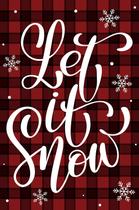 Garden Flag Texupday Let it Snow Red Black Buffalo Check