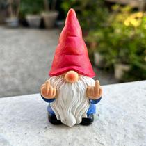 Garden Gnome Middle Finger 9 cm Naughty Funny Outdoor Decor