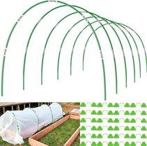 Garden Hoops FubeGi 36 unidades de fibra de vidro de 2,4 m com 24 clipes Garden Hoops FubeGi 36 unidades de fibra de vidro de 2,4 m com 24 clipes