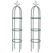 Garden Tower Trellis vidaXL 2 peças de ferro rosa em arco 190x38cm