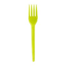 Garfinho Descartável Amarelo Neon de Festas - 50 Unidades Garfinho Descartável Amarelo Neon de Festas - 50 Unidades