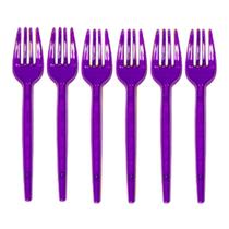 Garfinho Descartável Roxo Neon para Festas - 50 Unidades