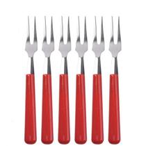 Garfinho para Petiscos 6 Peças Inox e Cabo Plástico com 10cm