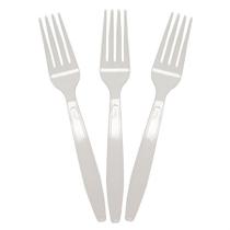 Garfo Acrílico Reforçado Churrasco Master Branco - 50 unid