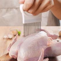 Garfo Apoiador Fatiar Alimentos Cortar Legumes Frutas Cozinha Inox Cebola Pente Segurador Garfo Apoiador Fatiar Alimentos Cortar Legumes Frutas Cozinha Inox Cebola Pente Segurador