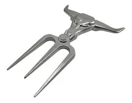 Garfo Boi Tridente Alumínio Maciço Para Churrascos Petiscos