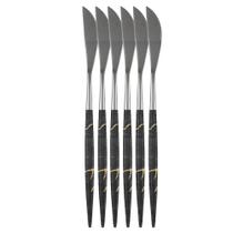 Garfo Colher Faca Colher De Sobremesa Talheres Inox 6pç Slim