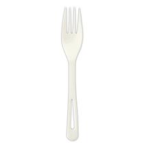Garfo compostável World Centric White TPLA 6.5, pacote 1000 Garfo compostável World Centric White TPLA 6.5, pacote 1000