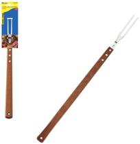 Garfo De Churrasco De Inox Com Cabo De Madeira 46Cm - Western Garfo De Churrasco De Inox Com Cabo De Madeira 46Cm - Western
