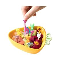 Garfo De Frutas Infantil Com Tema De Fazenda De Animais Em Miniatura, 10 Unidades, Garfo Para Garfo De Frutas Infantil Com Tema De Fazenda De Animais Em Miniatura, 10 Unidades, Garfo Para