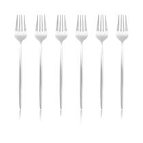 Garfo De Jantar De Aço Inoxidável Prata Dourada De 8,2 Polegadas, Conjunto De Utensílios De Camping Garfo De Jantar De Aço Inoxidável Prata Dourada De 8,2 Polegadas, Conjunto De Utensílios De Camping