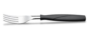 Garfo de Mesa Aço Inox Cabo Preto Brinox