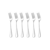 Garfo de Mesa Aço Inox Talheres Buffet Restaurante Jogo 6un
