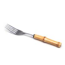 Garfo de mesa cabo em bambu natural