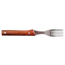 Garfo de mesa robusto em aço inox e cabo de madeira Riga