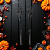 Garfo De Plástico Grande de Halloween - Preto - 30x4cm - 2 unidades - Cromus - Rizzo