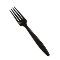 Garfo de Plástico para Refeição Preto 50 unidades Plástilânia - Plastilânia