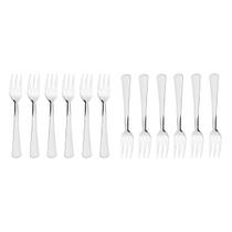 Garfo de Sobremesa para Bolo Aço Inox Talheres Bar Padaria 12un